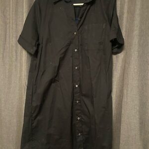 Black Short Sleeve Dress Shirt